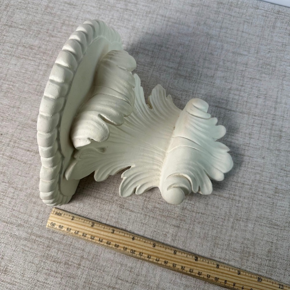 Handmade White Acanthus Wall Shelf Corbel | Architectural Decor - Picture 10 of 12